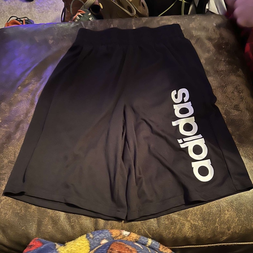 Boys black adidas shorts